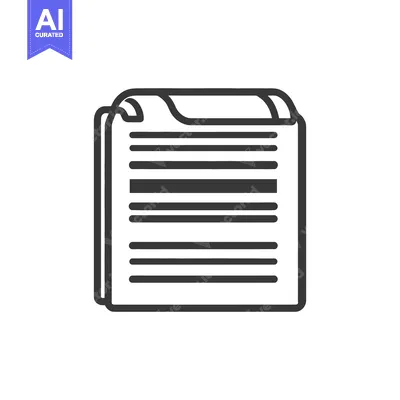 Aset premium populer: An icon illustration depicting a notepad with multiple lined pages