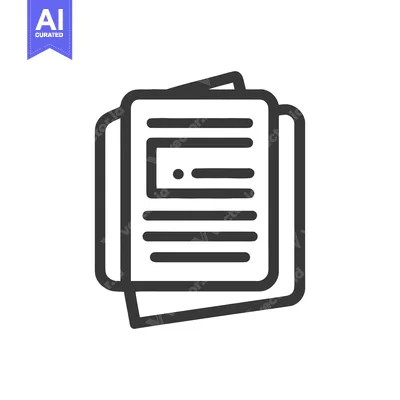 Aset premium populer: Stacked Documents Icon: Simple Outline of Papers with Text