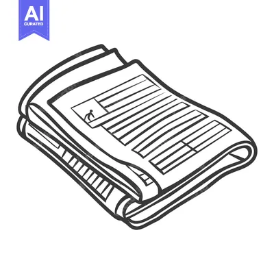 Premium design asset: A folded stack of several pages with printed information