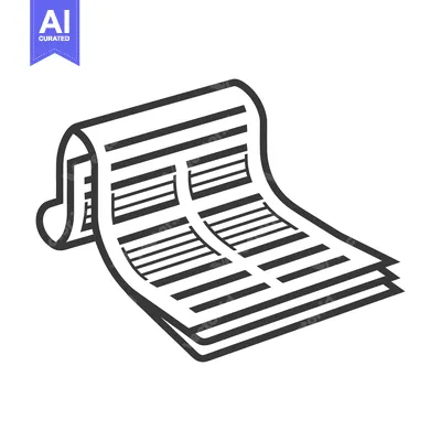 Aset premium populer: An illustration depicting a folded paper with printed text on it