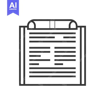 Aset desain premium: A simple graphic depiction of a clipboard with document pages