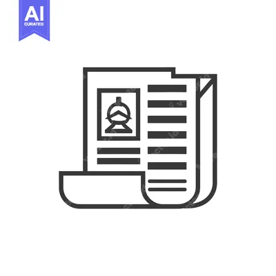 Aset desain premium: A stylized black and white image of a printed document