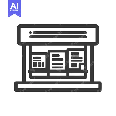 Premium design asset: Minimalist Newsstand Icon: Simple Design with Rounded Edges and Bold L
