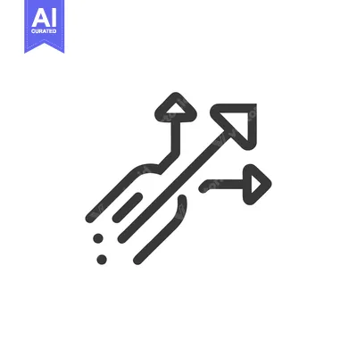 Diverging Paths: Minimalist Arrow Icon Illustrating Multiple Direction