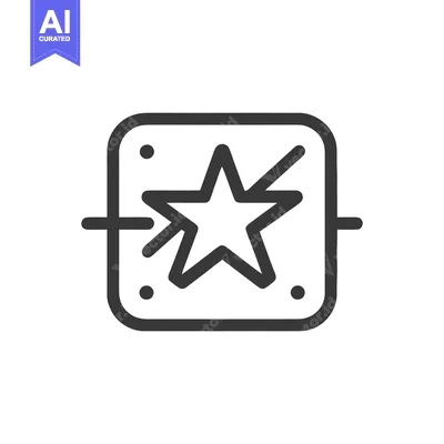 Aset premium populer: Star Exploding Inside Square Frame with Two Horizontal Lines and Four