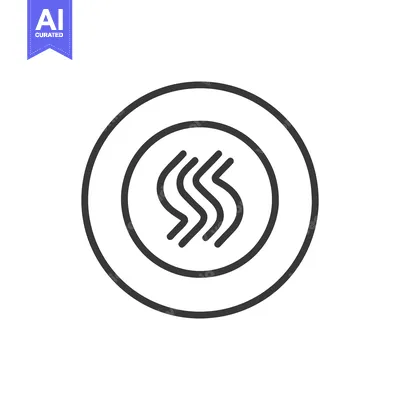 Aset premium populer: Minimalist Hot Food Icon: Steaming Dish in Circular Frame, Simple Line