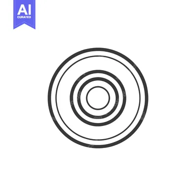 Aset premium populer: Concentric Circles: Minimalist Black and White Geometric Design Elemen