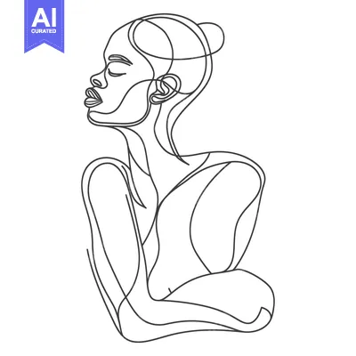 Popular premium asset: One-Line Abstract Illustration of a Woman's Profile