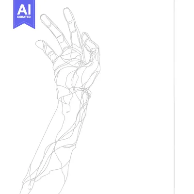Aset premium populer: A Single Line Drawing of a Human Arm Reaching Up