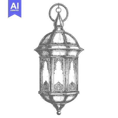 Popular premium asset: Hand-drawn Illustration of an Ornate Hanging Lantern