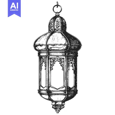 Premium design asset: Ornate Hanging Lantern with Intricate Details