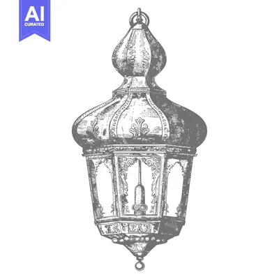 Ornate Vintage Hanging Lantern with Intricate Designs