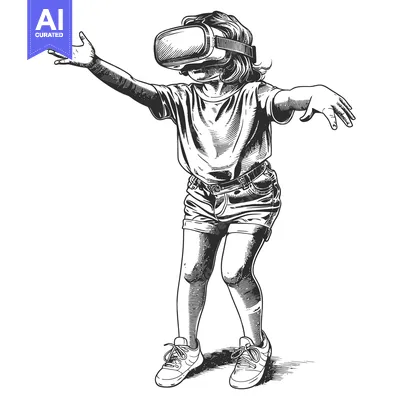 Popular premium asset: A Young Girl Experiencing Virtual Reality with a Headset