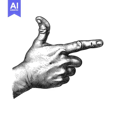 Aset premium populer: Hand Gesturing with Index Finger Pointed Outward