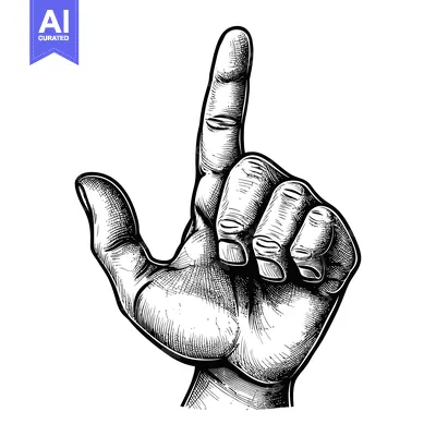 Popular premium asset: Hand With Index Finger Pointed Upward