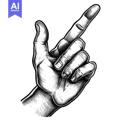 Popular premium asset: A Hand with the Index Finger Pointing Upwards