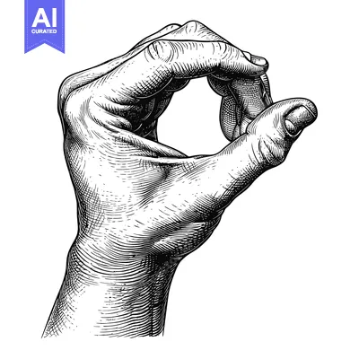Popular premium asset: Hand with index finger and thumb forming a circle