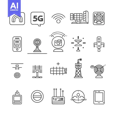 Popular premium asset: A Collection of 5G Technology Related Icons