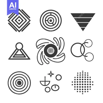Aset premium populer: Collection of Abstract Geometric Shapes and Designs