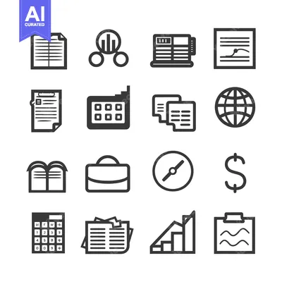 Set of Business Icons for Company Presentation