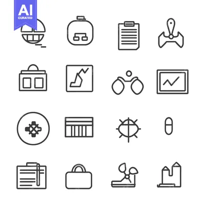 Premium design asset: A Set of 16 Line Icons for Various Purposes