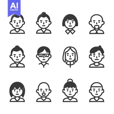 Popular premium asset: A Set of Twelve Diverse Human Profile Icons