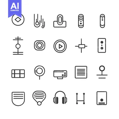 Aset premium populer: Set of Simple Line Icons for User Interface Design