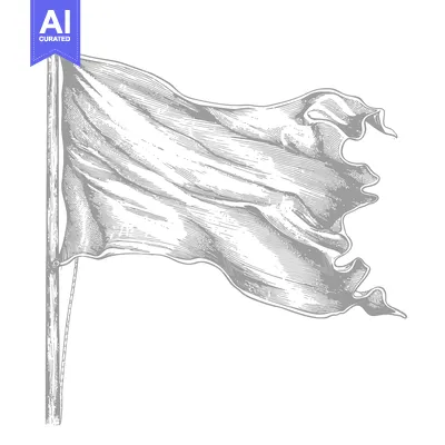 Popular premium asset: A Blank Flag Waving in the Wind