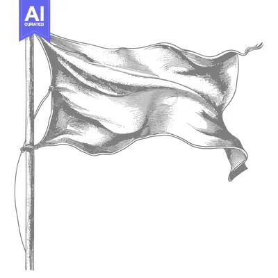 Aset premium populer: A Blank Flag Waving in the Wind on a Wooden Pole