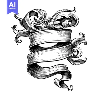Popular premium asset: Ornate Swirling Ribbon with Floral Design