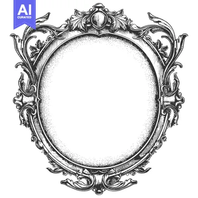 Popular premium asset: Ornate Circular Frame with Floral Motifs