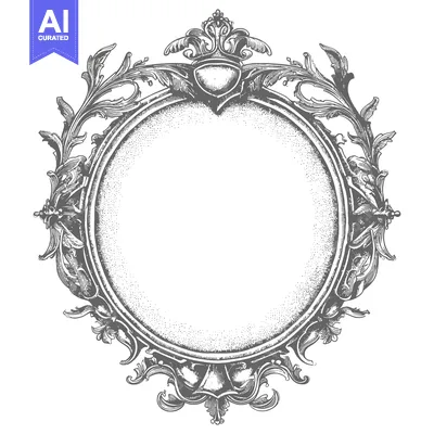 Popular premium asset: Ornate circular frame with floral embellishments and crown