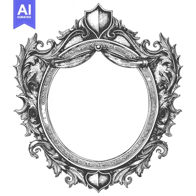 Popular premium asset: Ornate Circular Frame with Flourishes and Shields