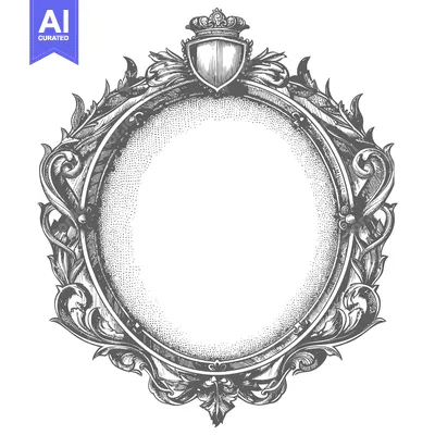 Popular premium asset: Ornate Circle Frame with Crown and Shield