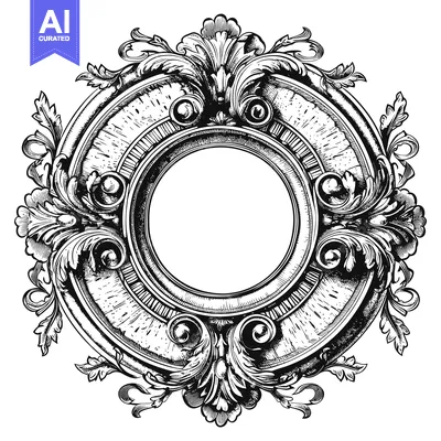Popular premium asset: Ornate Circular Frame with Flourishes and Scrolls