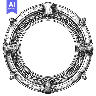 Popular premium asset: Ornate Circular Frame with Intricate Detailing and  Floral Motifs