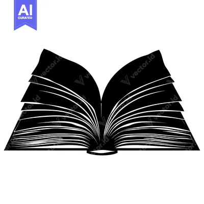 Popular premium asset: Open Book Silhouette with Visible Pages