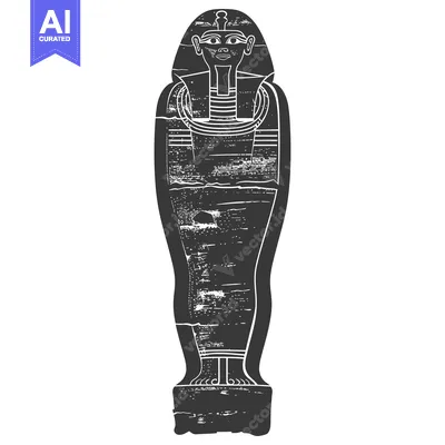 Ancient Egyptian Sarcophagus with Hieroglyphic Inscriptions