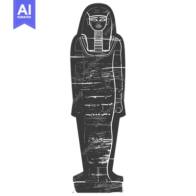 Popular premium asset: Black and White Illustration of an Ancient Egyptian Statue