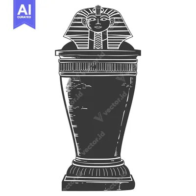 Premium design asset: An Egyptian Sarcophagus with a Pharaoh's Face