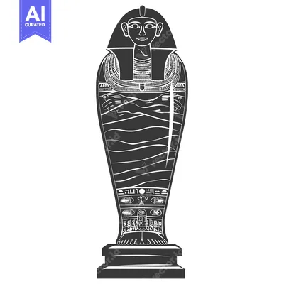 Aset premium populer: An ornate ancient Egyptian sarcophagus with a pharaoh's face depicted