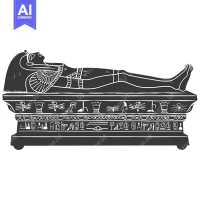 Aset premium populer: An Egyptian Pharaoh Lying in a Sarcophagus