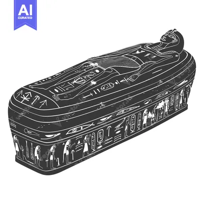 Popular premium asset: Ancient Egyptian Sarcophagus with Hieroglyphics and Depiction of Decea