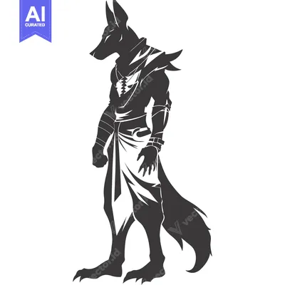 Aset premium populer: Anthropomorphic Jackal with a Long Tail and Claws