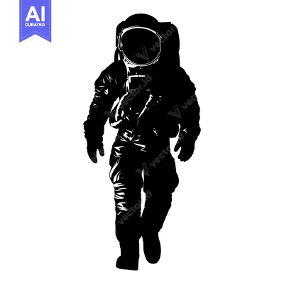 Popular premium asset: Silhouette of an Astronaut in a Space Suit Walking