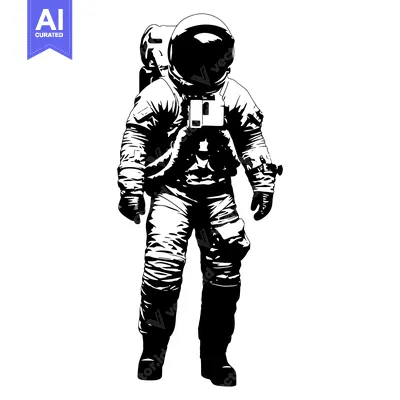 Aset premium populer: Astronaut in a Space Suit Standing Against a White Background