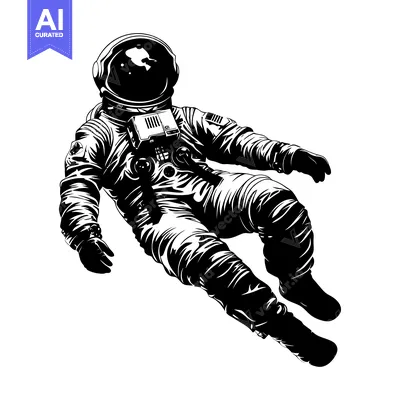 Aset premium populer: Astronaut in Space Suit Floating in Zero Gravity