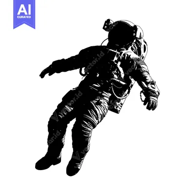Aset premium populer: Astronaut in Space Suit Floating in Space