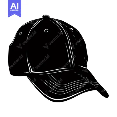 Aset premium populer: Black and White Sketch of a Baseball Cap