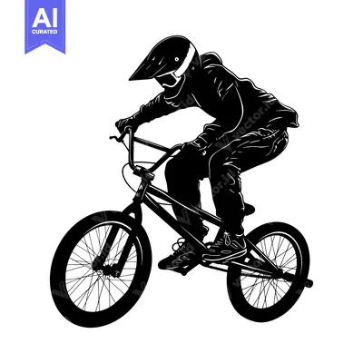 Silhouette of a BMX Rider Performing a Trick